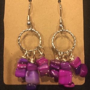 Fuchsia Stone Earrings